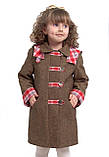 Пальто утеплене для дівчинки м-905 розмір 104 110 тм "Попелюшка", фото 2