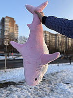 Мягкая плюшевая игрушка-подушка Акула ИКЕА, розовая, оригинал, 60см