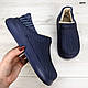 Калоші без задника сабо на хутрі жіночі Dago Style темно-сині, фото 6
