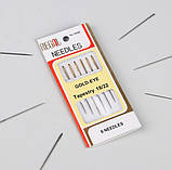 Набір голок з золотим збільшеним вушком 18/22 (стрічкові), фото 2