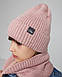 Комплект (шапка хомут) утеплений флісом для дівчинки на зиму оптом - Артикул 3012, фото 4