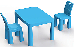 Дитячий ігровий пластиковий столик із двома стільцями Doloni 04680/1 Блакитний