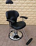 Чоловіче крісло для стрижки барбер Лоренцо перукарське крісло з підголовником, фото 2
