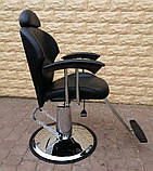 Чоловіче крісло для стрижки барбер Лоренцо перукарське крісло з підголовником, фото 3