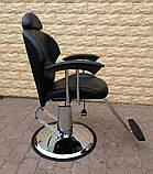 Чоловіче крісло для стрижки барбер Лоренцо перукарське крісло з підголовником, фото 5