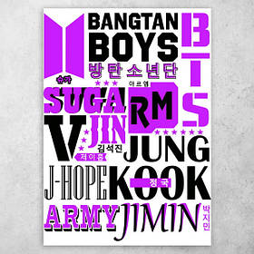 Плакат постер K-Pop "BTS / БТС" №18