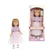 Лялька велика 45 см, фіолетова сукня, золотисте волосся, A 666 D