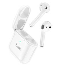 Навушники вкладиші безпровідні з мікрофоном Hoco EW06 True Wireless Bluetooth в кейсі Білий (EW06), фото 3