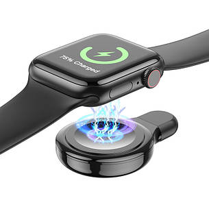 Безпровідний зарядний пристрій (зарядка) для Apple iWatch Hoco CW36 Чорний (CW36), фото 3