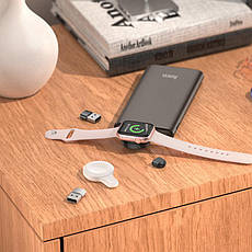 Безпровідний зарядний пристрій (зарядка) для Apple iWatch Hoco CW36 Чорний (CW36), фото 4