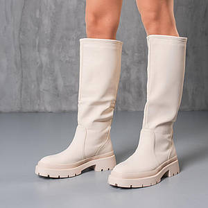 Чоботи жіночі Fashion Attraction 3826 39 розмір 25 см Бежевий ID 4432264