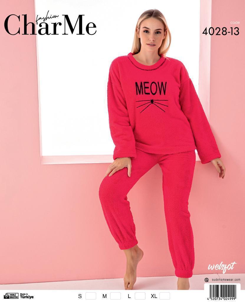 Молодіжна однотонна піжама у рожевому кольорі Char Me (S-XL)