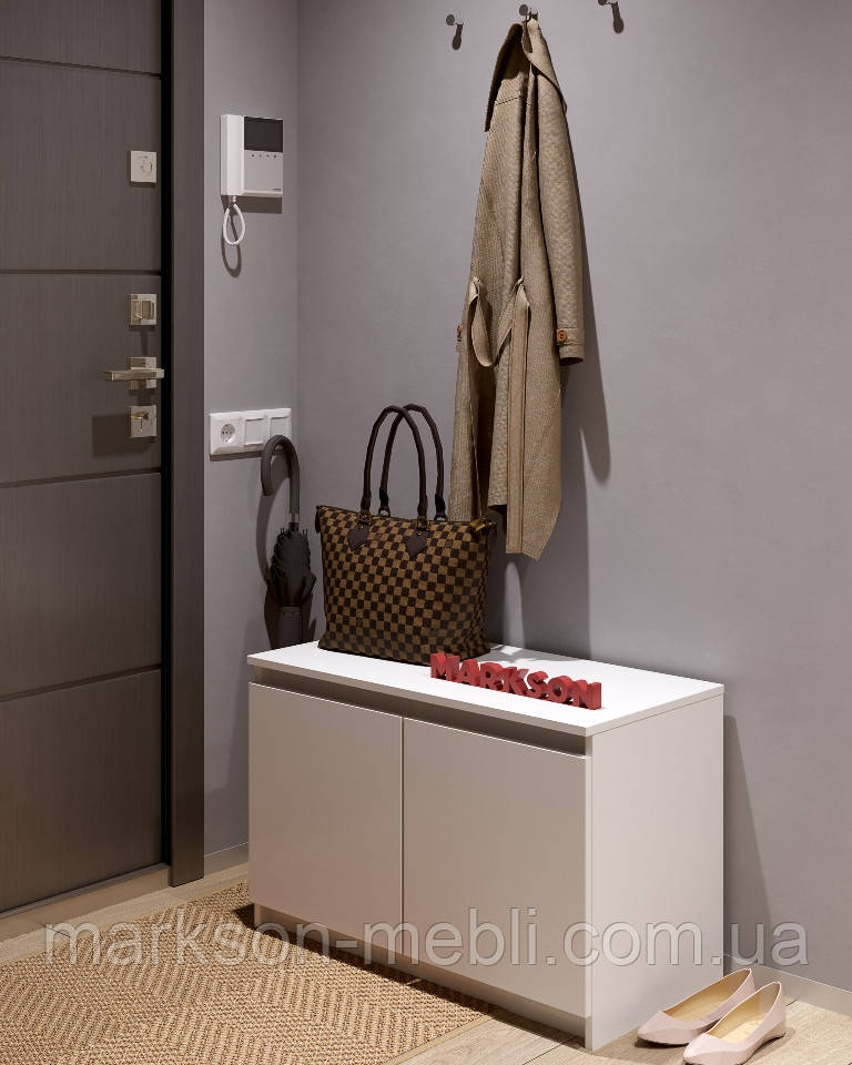 Комод на 2 дверей у білому кольорі MS401