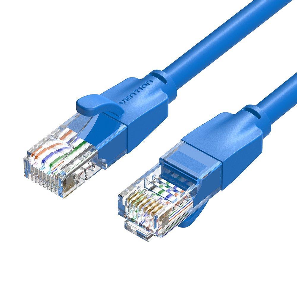 Інтернет-кабель Vention Cat 6 UTP Патч-корд висока швидкість 1000 Мбіт/с 0,5 м Синій IBELD