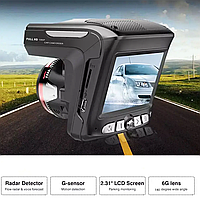 Автомобильный видеорегистратор X7 2в1 с антирадаром радар-детектор с GPS модулем