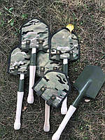 Тактическая универсальная саперная Лопата (МПЛ) + чехол Кордура 1000D военная малая пехотная лопата (Зеленая)