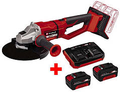 Акумуляторна кутова шліфувальна машина (безщіткова болгарка) Einhell AXXIO 36/230 Q - Solo : 36B (акум 4 Ah 2шт + зарядка) 4431160