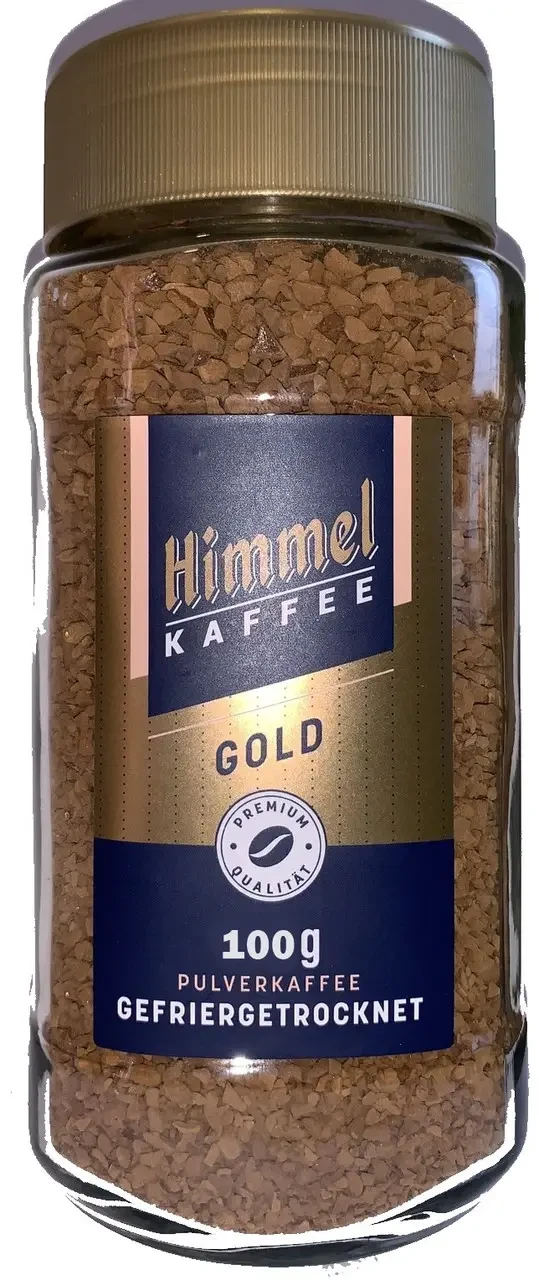Кава розчинна гранульована Himmel GOLD, 100 г, Німеччина, у скляній банці сублімований