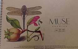 Альбом для малюв. на пруж. 30/150 A4 "Muse" крафт-картон №PB-SC-030-319/Школярик/(1)(36)