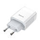 Зарядний пристрій Hoco 2USB + кабель Lightning C73A White, фото 7