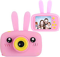 Детский цифровой фотоаппарат с ушками Smart Kids Camera 3 Series Розовый