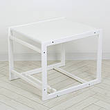 Дитячий стільчик для годування (трансформер, дерев'яний) Color білий, фото 5