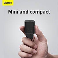 Мережевий зарядний пристрій BASEUS Super Si Quick Charger Type-C, QC/PD, 3A, 20W, фото 4