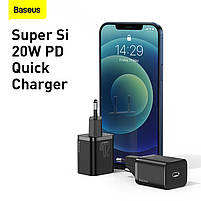 Мережевий зарядний пристрій BASEUS Super Si Quick Charger Type-C, QC/PD, 3A, 20W, фото 8