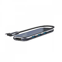USB-Хаб Baseus Multi-functional (Type-C to 3xUSB3.0+HD4K+PD), фото 5