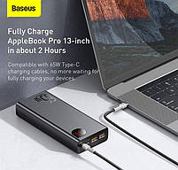 Повербанк для ноутбука Baseus metal adaman 65 w 20000 mAh QC PD, black, фото 4