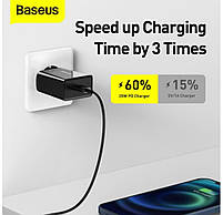 Мережевий зарядний пристрій BASEUS Speed Mini Quick Charger 1C 20W Black (CCFS-SN01), фото 6