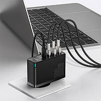 Адаптер мережевий BASEUS GaN2 Pro Quick Charger 2 USB / 2 Type-C, QC/PD, 100W, 5A, Black (CCGAN2P-L01), фото 11