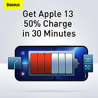 Мережевий зарядний пристрій BASEUS Compact Quick Charger 2USB/1Type-C, QC/PD, 30W, 3A, фото 6
