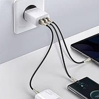 Мережевий зарядний пристрій BASEUS Compact Quick Charger 2USB/1Type-C, QC/PD, 30W, 3A, фото 4