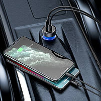 Адаптер автомобильний Baseus Particular Digital Display QC+PPS Dual Quick Charger 1USB/1Type-C, 5A/65W, QC/PD, фото 3