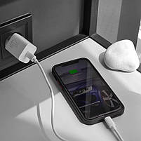 Мережевий зарядний пристрій Baseus Super Silicone PD Charger 20W (1Type-C) + With Cable Type-C to Lightning, фото 8