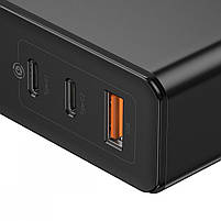 СЗУ Baseus GaN Mini Quick Charger 120W (2 Type-C + USB) + Cable Type-C to Type-C 5A (1m), фото 7