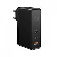 СЗУ Baseus GaN Mini Quick Charger 120W (2 Type-C + USB) + Cable Type-C to Type-C 5A (1m), фото 10