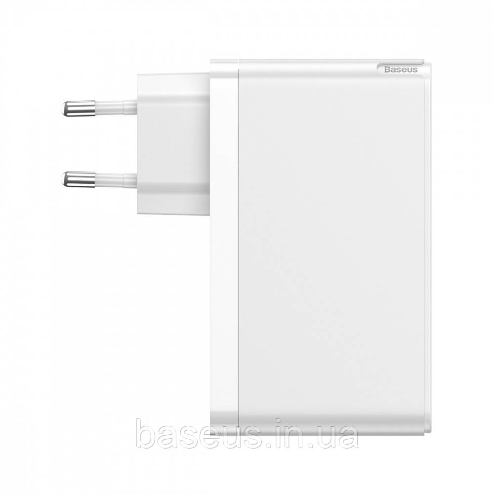 СЗУ Baseus GaN Mini Quick Charger 120W (2 Type-C + USB) + Cable Type-C to Type-C 5A (1m)