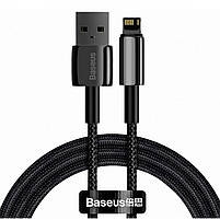 Кабель Baseus Tungsten Gold Fast Charging Lightning 2.4A (1m) black (CALWJ-01), фото 5