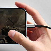 Кабель Baseus Tungsten Gold Fast Charging Lightning 2.4A (2m), фото 4