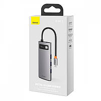 USB-Хаб Baseus Metal Gleam Series 6-in-1 (3xUSB3.0 + 4KHD + RJ45 + Type-C), фото 7