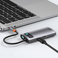 USB-Хаб Baseus Metal Gleam Series 4-in-1 (2xUSB3.0 + 4KHD + Type-C), фото 5
