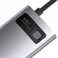 USB-Хаб Baseus Metal Gleam Series 4-in-1 (2xUSB3.0 + 4KHD + Type-C), фото 9