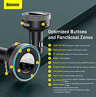 FM/AUX трансмітер модулятор Baseus CCLH-01 Bluetooth 5.0 MP3 VAW (CCLH-01), фото 2