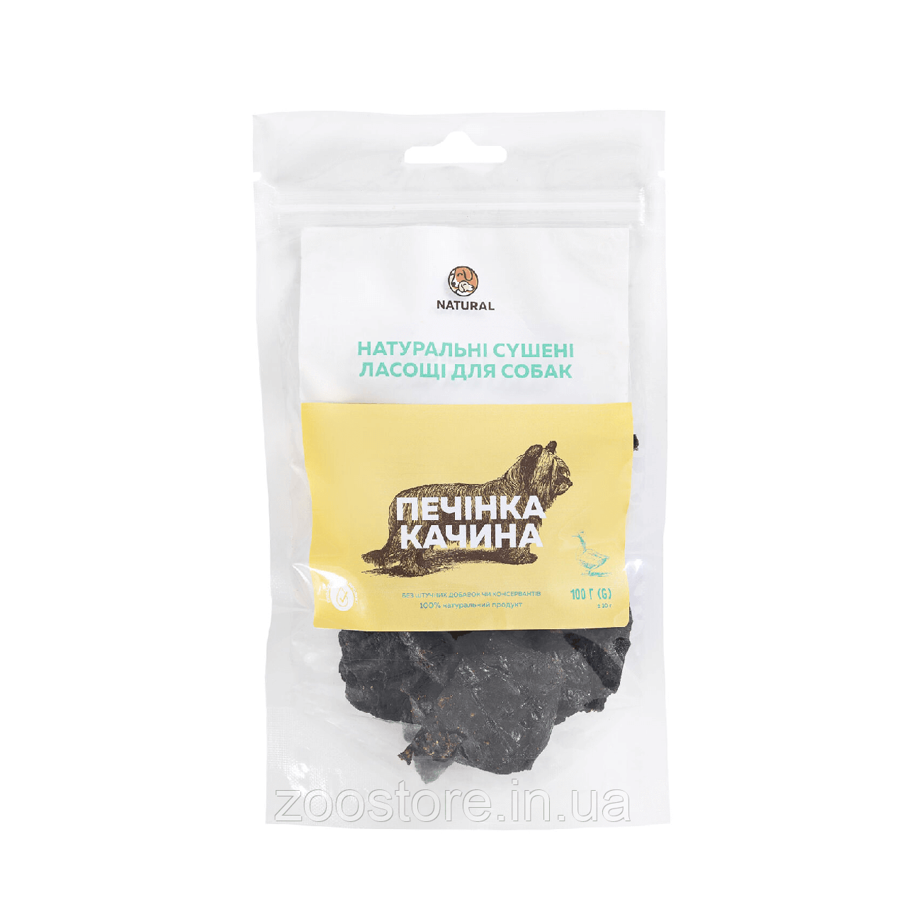 Ласощі для собак Сушена ПЕЧІНКА КАЧИНА (100 г) NATURAL
