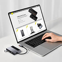 USB-Хаб Baseus Magic Multifunctional Type-C with a Retractable Clip Standard Edition, фото 3