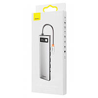USB-Хаб Baseus Metal Gleam Series 11-in-1 (3xUSB3.0+2x4K HD+Type-C+TF+SD+Type-C PD+VGA+3.5mm+RJ45), фото 5