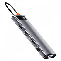 USB-Хаб Baseus Metal Gleam Series 11-in-1 (3xUSB3.0+2x4K HD+Type-C+TF+SD+Type-C PD+VGA+3.5mm+RJ45), фото 7