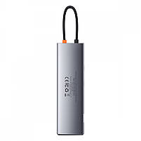 USB-Хаб Baseus Metal Gleam Series 11-in-1 (3xUSB3.0+2x4K HD+Type-C+TF+SD+Type-C PD+VGA+3.5mm+RJ45), фото 10